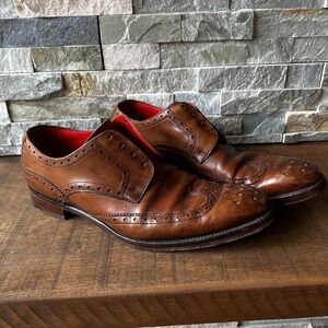Jeffery West Lemmy Mens UK 8 Brown Leather Derby Wingtip Brogue Shoes England